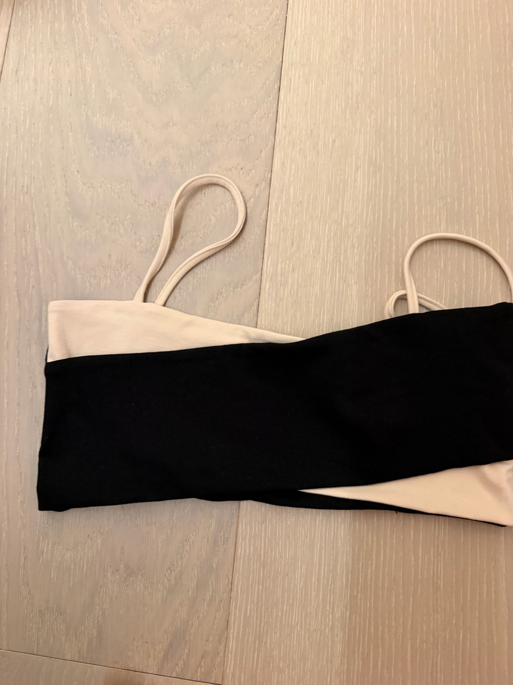 Live The Process Black and Cream Two-Tone bra